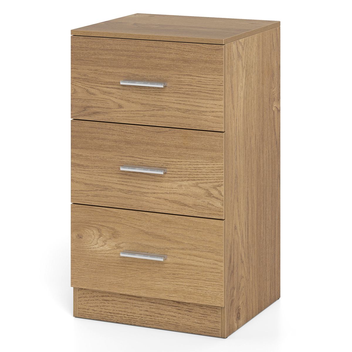 Coast Nachttisch – Kommode aus Holz mit 3 Schubladen – Modernes Design – Naturfarben 38 x 35 x 66 cm