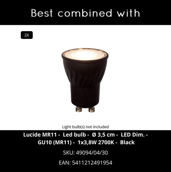 Lucide RITMO – Deckenstrahler (Deckenleuchte) – Ø 15 cm – 2xGU10 (MR11) – Kaffee