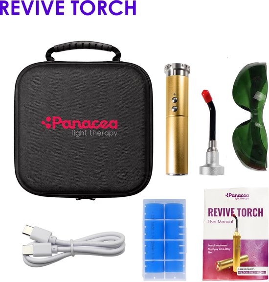Panacea Rotlichttherapie ReviveTorch Tragbare Rotlichttherapie Lampe