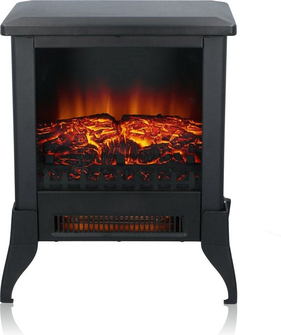 Classic Fire Electric Atmosphere Fireplace Verona - Freistehender Elektroofen - Flammeneffekt - 1800-2000 Watt - Schwarz