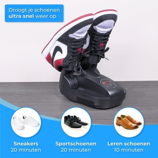 Nuvance - Schuhtrockner-/erfrischer - Ozon-/Trockenfunktion - 5-7 Tage ohne aufladen - Schwarz