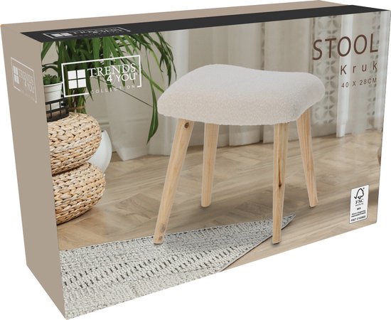 Trends4you Kollektion-Hocker-Bouclé