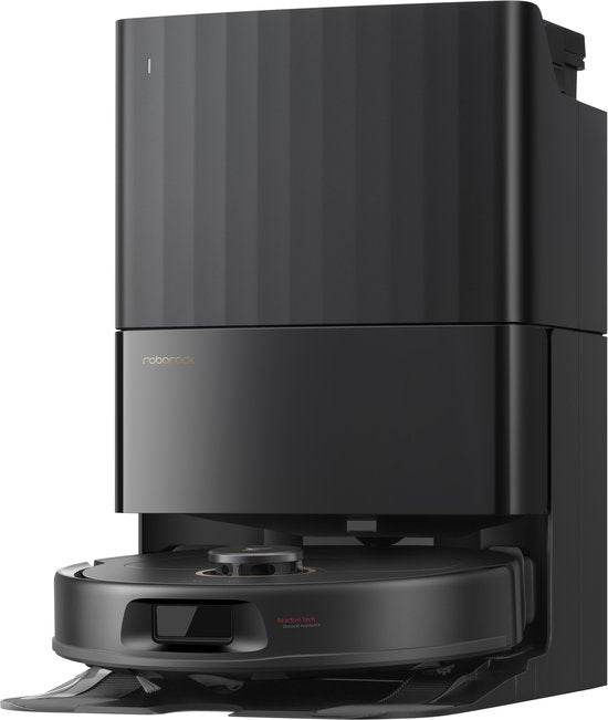 Roborock Qrevo S5V – Roboterstaubsauger mit Ladestation – 12.000 Pa Saugkraft – FlexiArm – Wischen – Reaktive Hindernisvermeidung – Doppelte Anti-Verfilzungsfunktion – Warmlufttrocknung – Hindernisvermeidung und intelligente Navigation – Schwarz