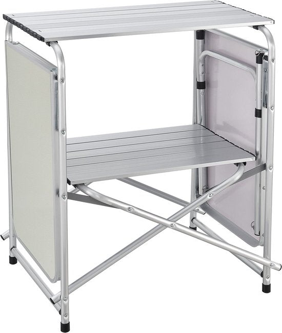 Große zusammenklappbare Campingküche Garda - 175 x 40 x 111 cm - Schwarz