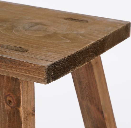Mica Decorations - Bold Holzhocker - L38 x B29 x H34 cm - Recyceltes Holz - Braun