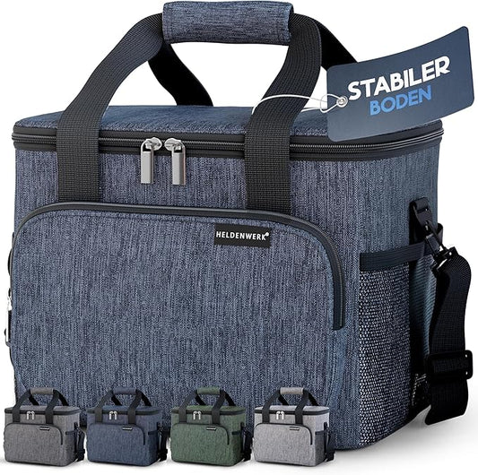 Heroism Große faltbare Kühltasche - Isolierte Kühltasche, Thermotasche, auslaufsicher und wasserdicht - Picknick- und Lunch-Tasche - 30 L - Dunkelgrau