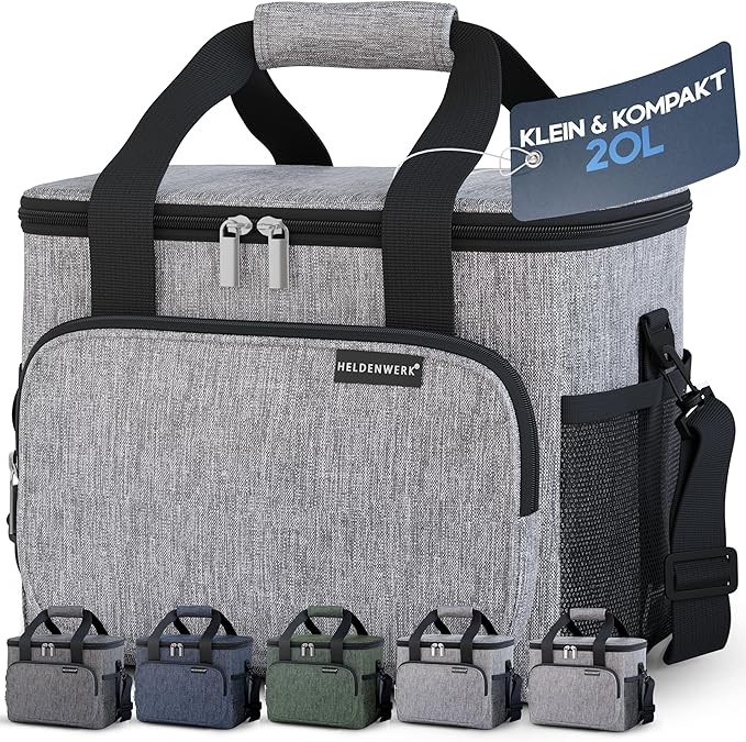 HELDENWERK Große Kühltasche, faltbar, isolierte Kühltasche, Thermotasche, auslaufsicher und wasserdicht, Picknick-Lunchbag, Frühstückstasche, Thermotasche, Isoliertasche - 30 L