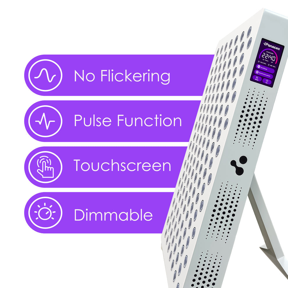 Panacea ATP Pro 700 Rot- und Infrarot-Lichttherapie-Panel - Professional - 50 x 33 x 6 cm - Weiß