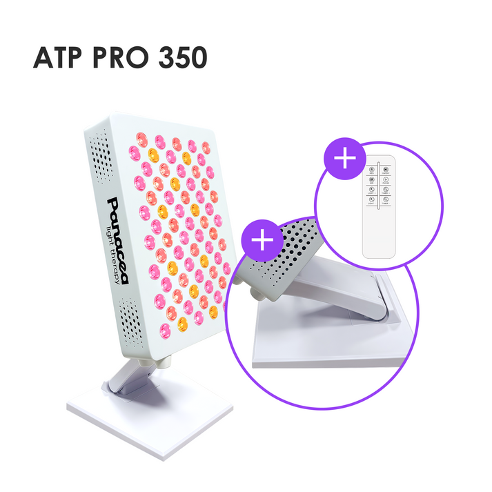Panacea Rotlichttherapie-Lampe ATP Pro 350 - 70×5W LED - 31.8×22×6 cm - Weiß