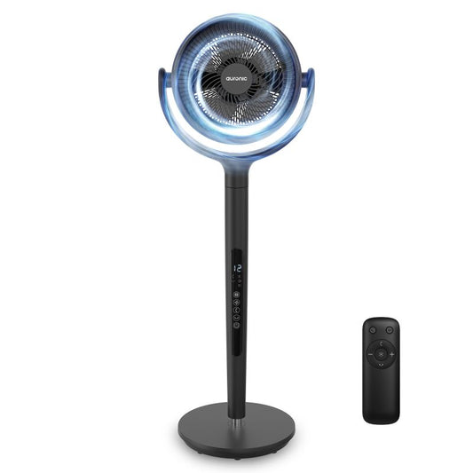 Auronic Omni Ventilator Schwarz – 12 Geschwindigkeitsstufen – 120°-Oszillation – mit Fernbedienung