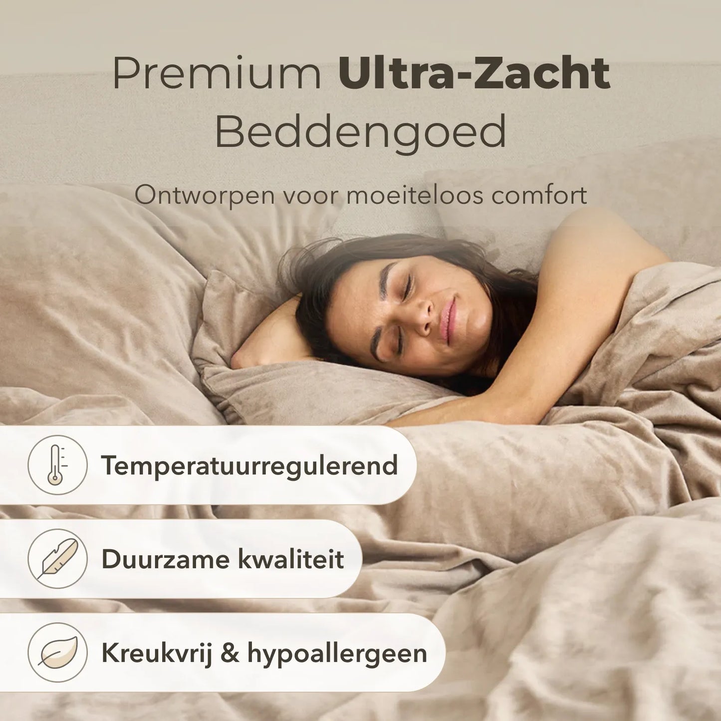 Sjumo Splittopper Spannbetttuch Seidenglatt - 200 x 210/220 cm - Zeitlos Taupe