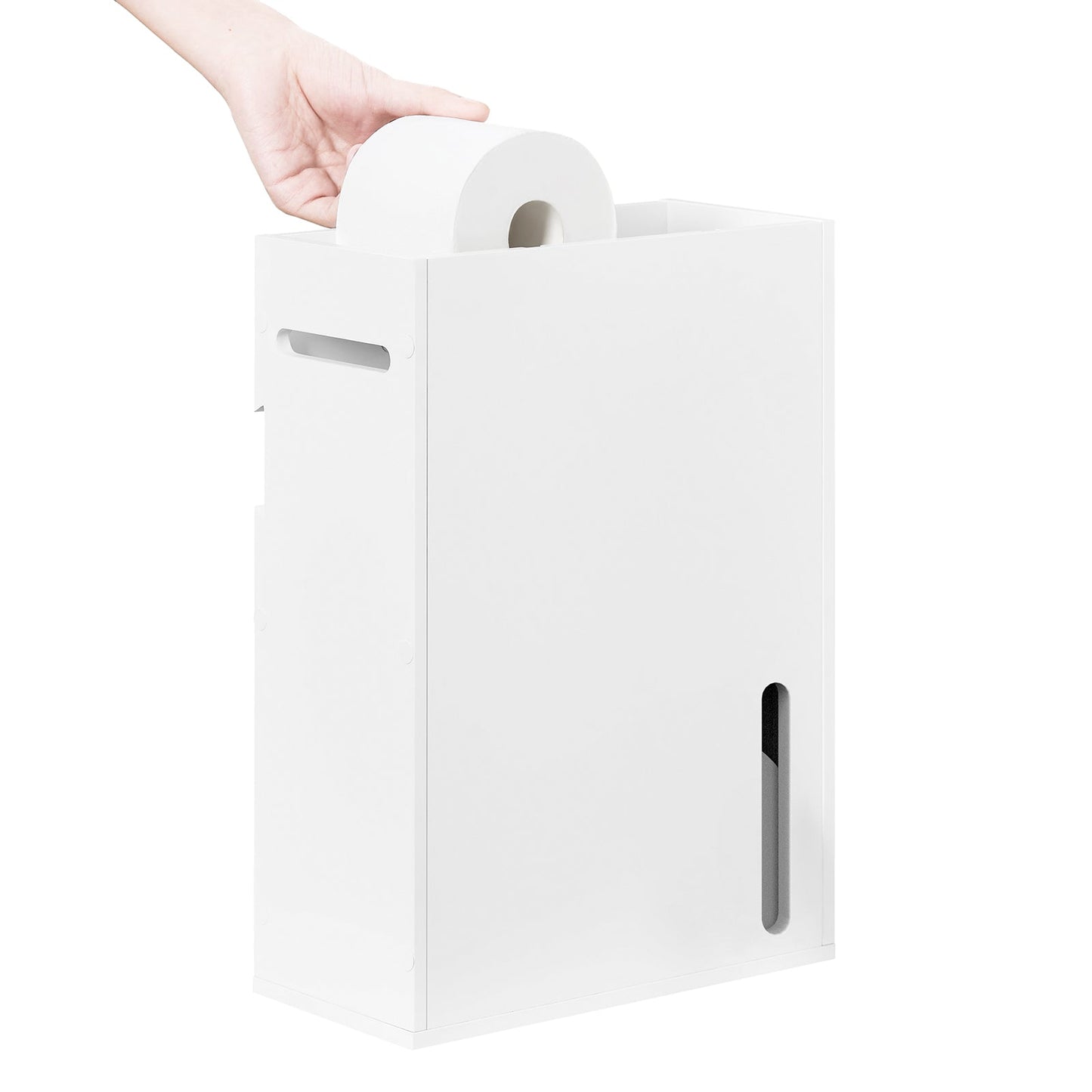 sobuy Toilettenpapierhalter Aufbewahrungsschrank - Weiß - 14 × 30 × 42 cm - Wandmontage