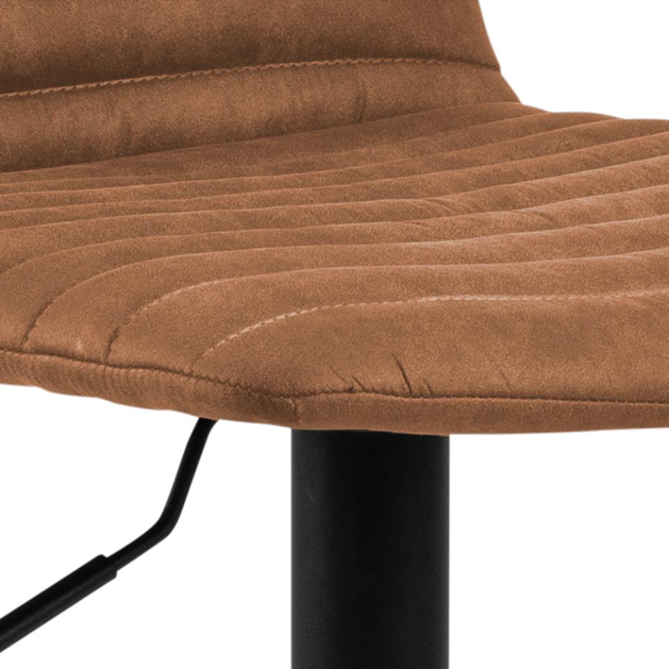 Barhocker Trofors - 2er Set - Cognac - Stilvolle und bequeme Barhocker mit Industriecharakter