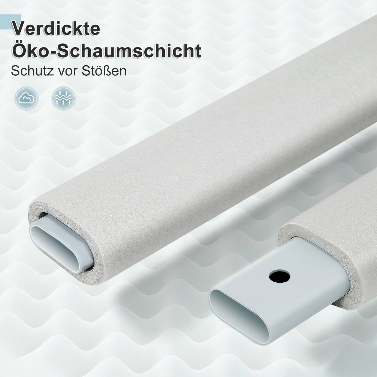 WOLTU Bettgitter - Bettgitter für Kinder - Baby - Oxford Stoff Metall - Hellgrau