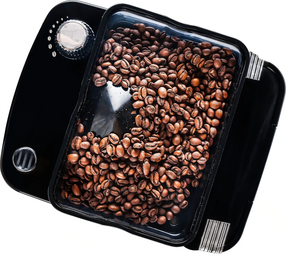 Hanseatic - Kaffeemaschine mit integrierter Kaffeemühle - 1,5 Liter & 1000 Watt - Mit Digitalanzeige & Timer - Für Bohnen & gemahlenen Kaffee - Silberner Edelstahl & Kunststoff