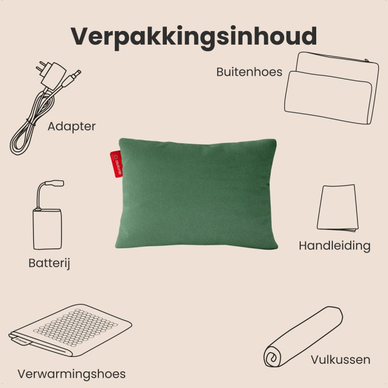 AURONIC Wärmekissen Classic - 45×60 cm - Infrarotwärme - 3 Wärmestufen - Extra groß & weich - wiederaufladbar - Pastellgrün