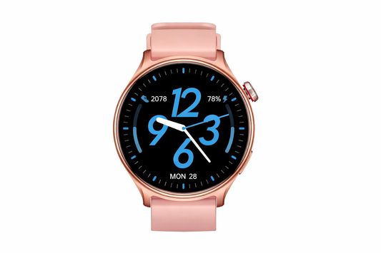Vlectro Smartwatch R01.0 - Runde Bluetooth Smartwatch - 1,46 Zoll HD-Display - Pink - IP67 wasserdicht
