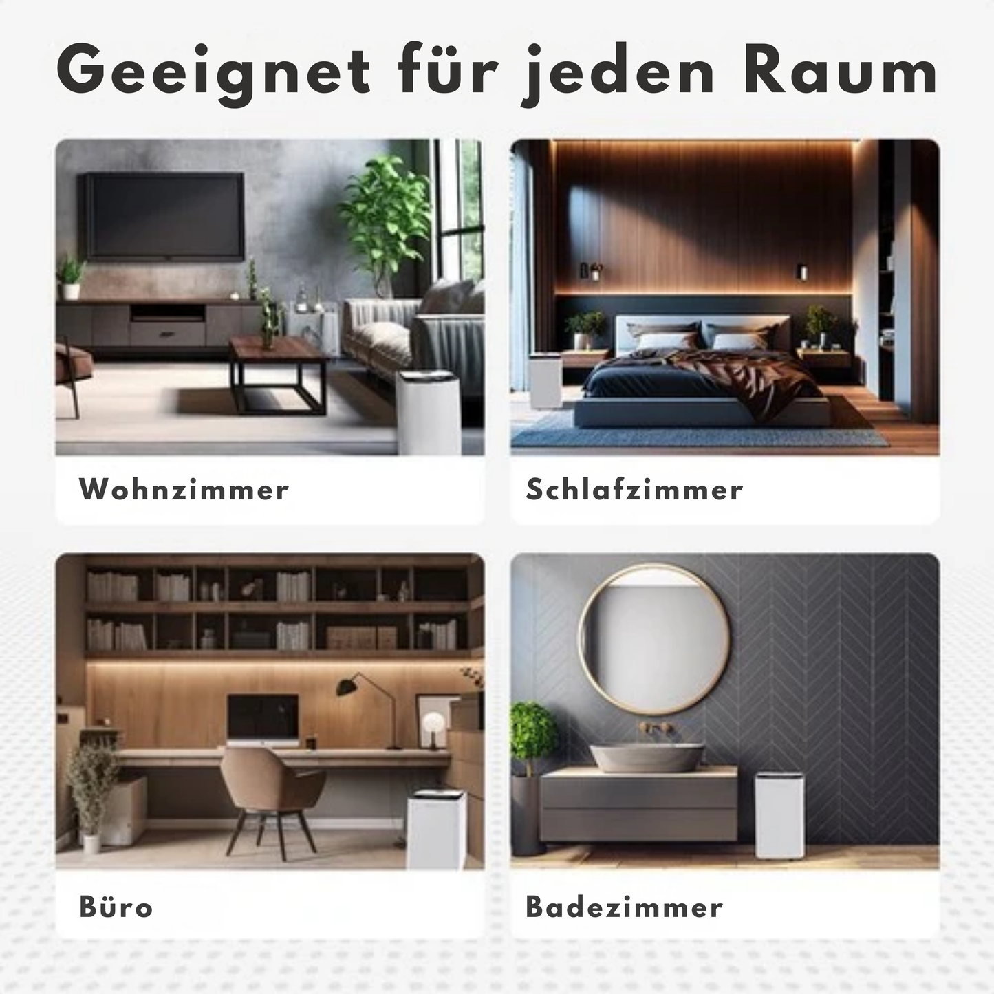 Auronic - Luftentfeuchter 12L - Mit Wäschetrocknungsfunktion, Luftreiniger - 185W - Flüsterleise (36 dB) - Geeignet für 48 m³ - Weiß
