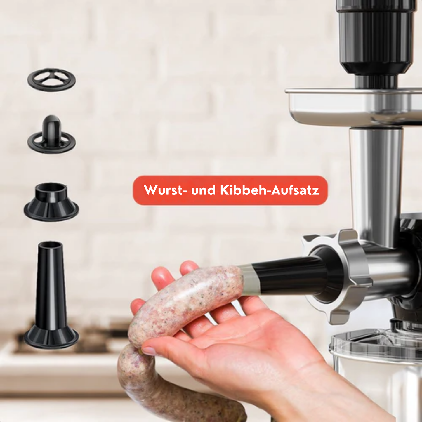 KitchenBrothers Küchenmaschine - Komplettset - 15 Zubehörteile - Küchenroboter - 6L - 1500W - Schwarz