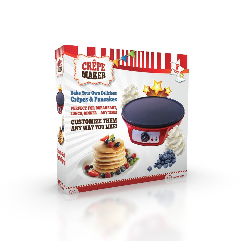 Gadgy CrÃªpe-Maker - Einstellbarer Thermostat - Pfannkuchenmaschine - 1000W - Spatel und Teigteiler - Ã˜ 30 cm