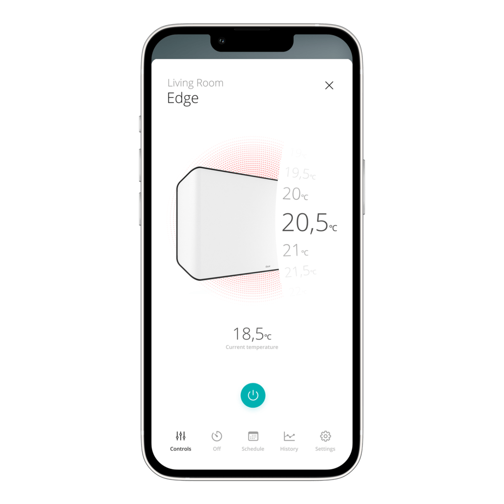 Duux Edge 2000 Smart Konvektor Heizung - Mit Timer & Eco-Modus - 2000 W - Weiß