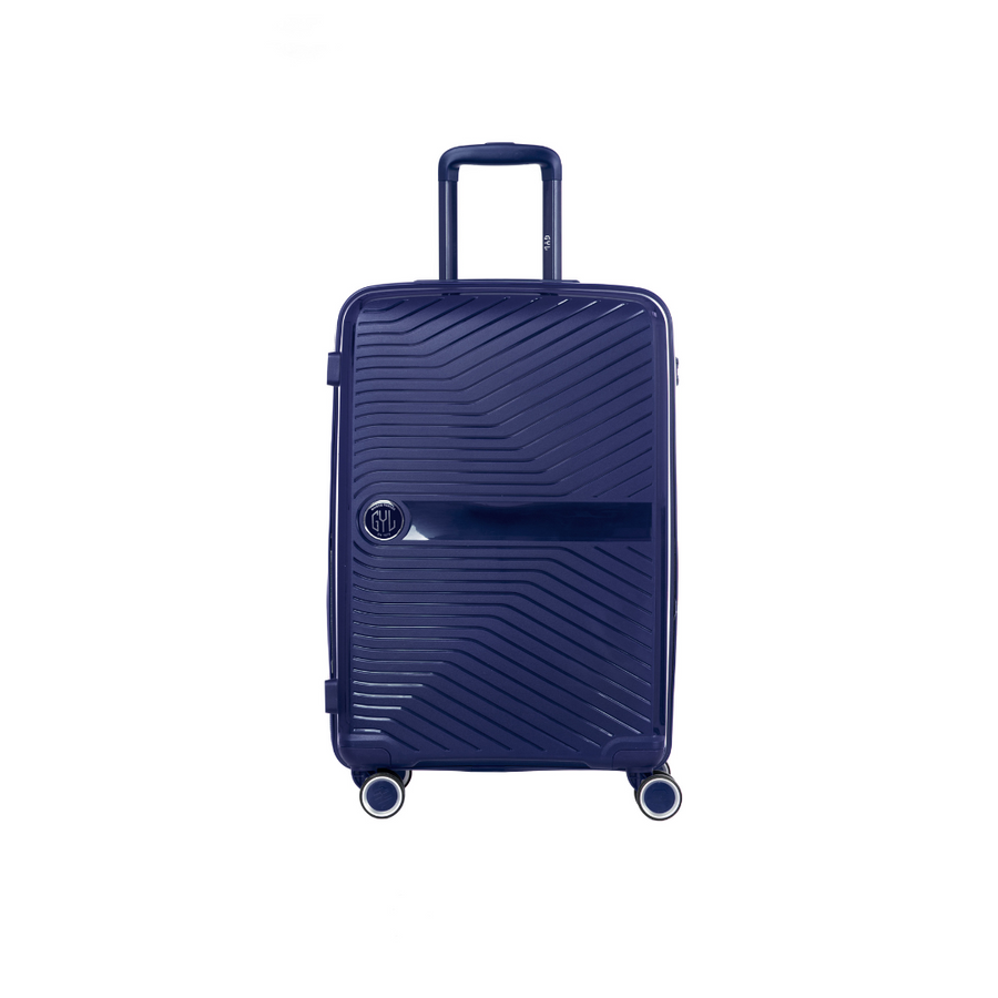 BLAUER MITTELGROSSER HARTSCHALENKOFFER (GRÖSSE M)
