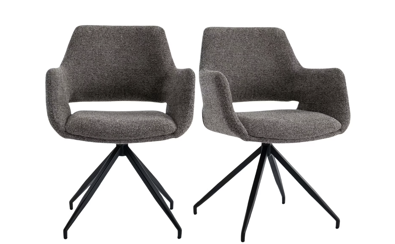 Furnihaus Esszimmerstühle - 2er Set - Drehbar -