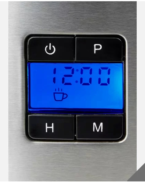 Hanseatic Filterkaffeemaschine 65387802 - Schwarz/Silber - 1,6 Liter - 12 Tassen - 25 x 26 x 33 cm