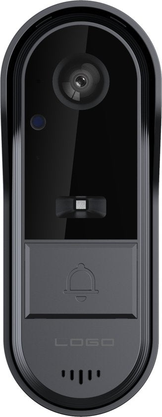 Fuegobird Wireless Doorbell Sets - Smart Video Doorbell - mit 4,3-Zoll-Display - IP65 wasserdicht - HD-Kamera mit 170° Weitwinkel und Nachtsicht - mit 32G Speicherkarte - Schwarz