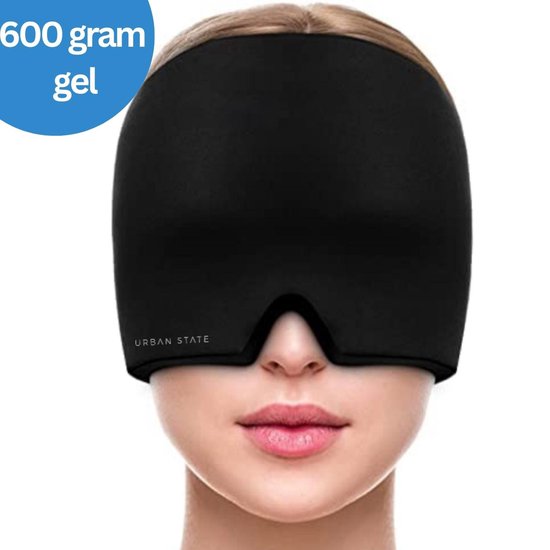 Migräne-Mütze - Anti-Migräne-Maske - Kopfschmerz-Maske - 600 Gramm Heiß/Kalt-Packung