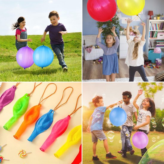 Partizzle 36x bunte Latex-Luftballons - Großer Hüpfballon - Riesen-Box-Ballon-Geschenke - Grabbelton Treat Gifts - Für Kinder & Kleinkinder - XL / 45 cm