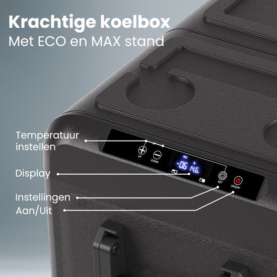 Auronic Electric Cool Box - Kompressor - Zwei Zonen - 12V 230 Volt - Auto - 45L - Frigobox - Schwarz/Grau