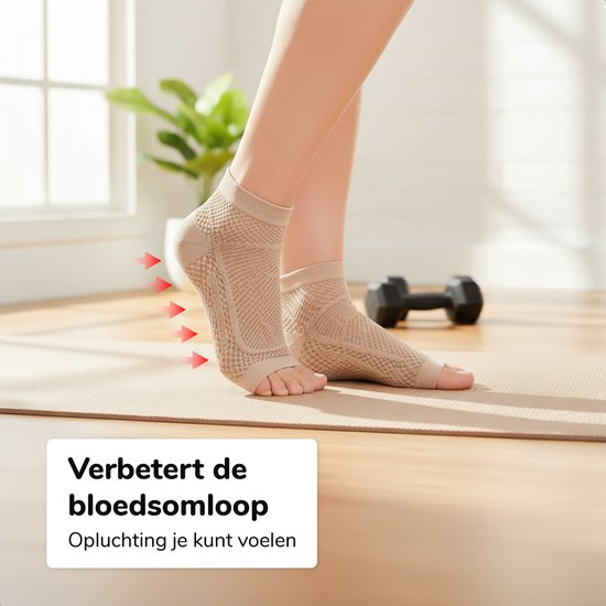 Alyze Compression Socks - 2 Paar - Größe 41-46 - Für Frauen und Männer - Neuropathie - Strümpfe - Medizinische Stützstrümpfe - Diabetes - Bett - Schlaf - Sport - Socken - Durchblutung & Laufen