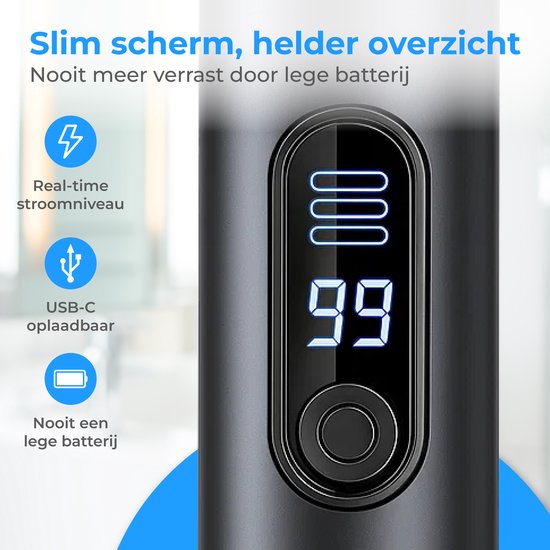 Nuvance Nasentrimmer - Wiederaufladbar & abspülbar - Nasenhaartrimmer - Ohrentrimmer - Männer & Frauen - USB C - Schwarz