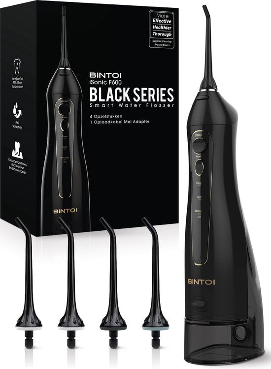 Bintoi® iSonic Black Series F600 - Wasserzahnseide - Zahnseidegeräte - Munddusche