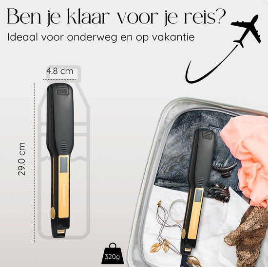 Sansbeauté® Professionelles Glätteisen - 2 in 1 - Lockenstab - Glätteisen - Haarglätter - Schnelles Aufwärmen - 80℃ bis 230℃ - Glätten & Locken - ION-Technologie