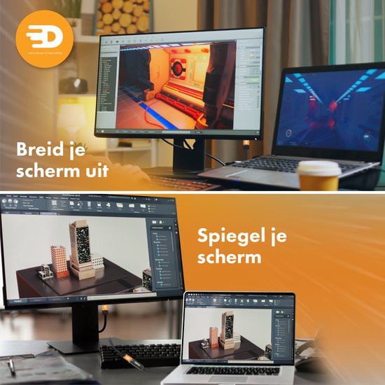 Drivv. USB C zu HDMI Adapter - Unterstützt 4K 30Hz - Konverter - Typ C zu HDMI - Thunderbolt 3 - Schwarz
