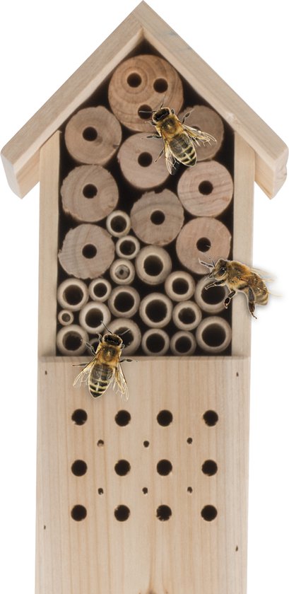 Lifetime Garden Insektenhotel - Holz - 160 x 14,5 x 10 cm - auf Stange