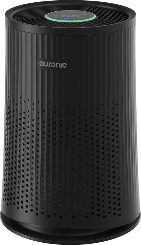 Auronic Luftreiniger Compact Pro - Mit HEPA 13-Filter - 150 m³/h - 30 m² - Aromatherapie-Funktion - 3 Stufen - Luftreiniger - Schwarz