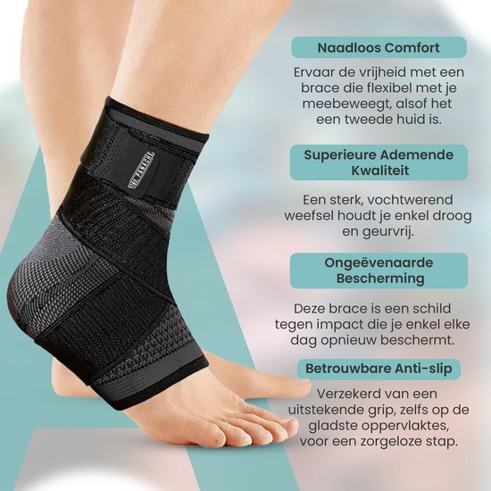 MR. PANACHE Ankle Brace - Geeignet für Männer und Frauen - Zur Unterstützung und Vorbeugung von Verletzungen - Ankle Braces - Ankle Brace Ladies - Ankle Brace - Ankle Support - Komfortabel in allen Sportarten - Brace Ankle - Größe L