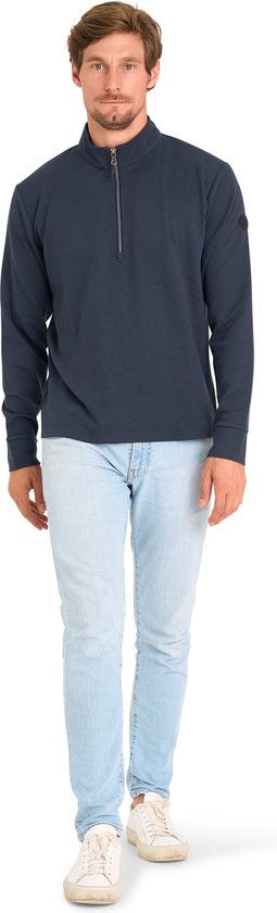 Mario Russo Pique Langarmshirt - Pullover Männer - Pullover Männer - Rollkragenpullover Männer - L - Navy