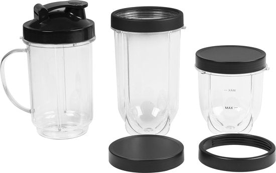 Tristar BL-4486 Smoothie Maker - Mixer - 350W Leistung - 0,5 Liter - Inkl. 3 Trinkbecher - Spülmaschinenfest