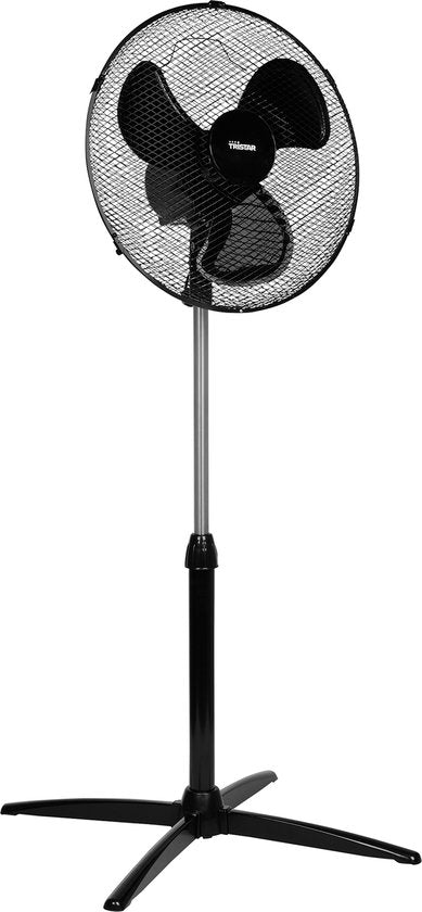 Standventilator 40 cm - 45W - 3 Geschwindigkeiten - 85° Oszillation - Höhenverstellbar - Tristar VE-5756 - Schwarz