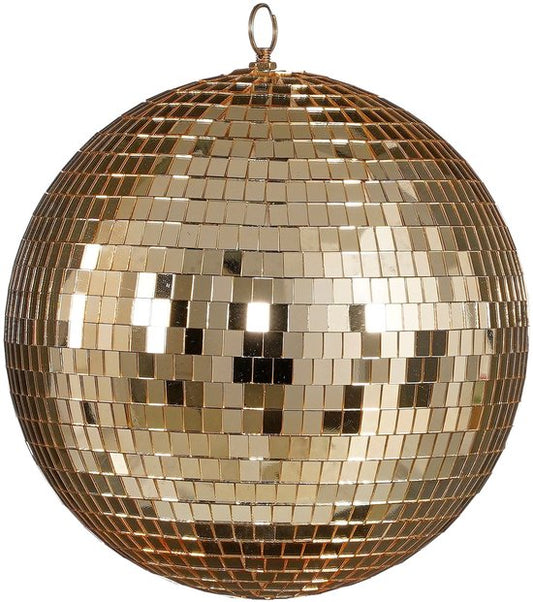 Mica Decorations Weihnachts-Discokugel – Ø 25 cm – Champagner