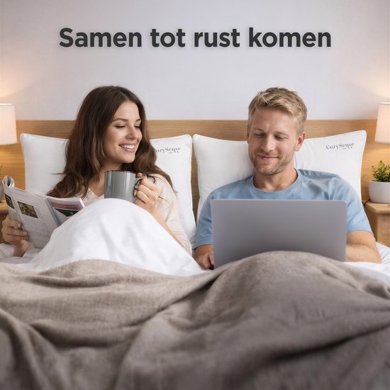 CozySense® Kopfkissen - 2er Set - 50x70 CM - Atmungsaktives Schlafkissen mit weichem Mikrofaserbezug - Hotelkissen - Kopfkissen - für Seiten-, Bauch- und Rückenschläfer