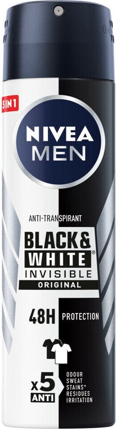 NIVEA Men Deodorant-Spray Invisible for Black & White – 150 ml