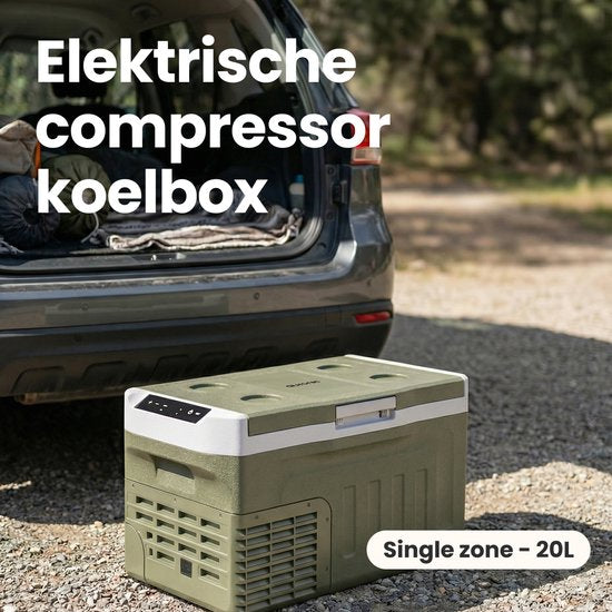 Auronic Electric Cool Box - Kompressor - 21L - 12V und 240 Volt - Campingkühlschrank - Frigobox Auto - Grün
