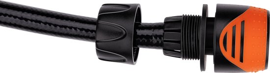 BLACK+DECKER Gartenschlauch-Kupplung 1/2'' - Gartenschläuche ⌀13mm - Kunststoff - Schwarz/Orange