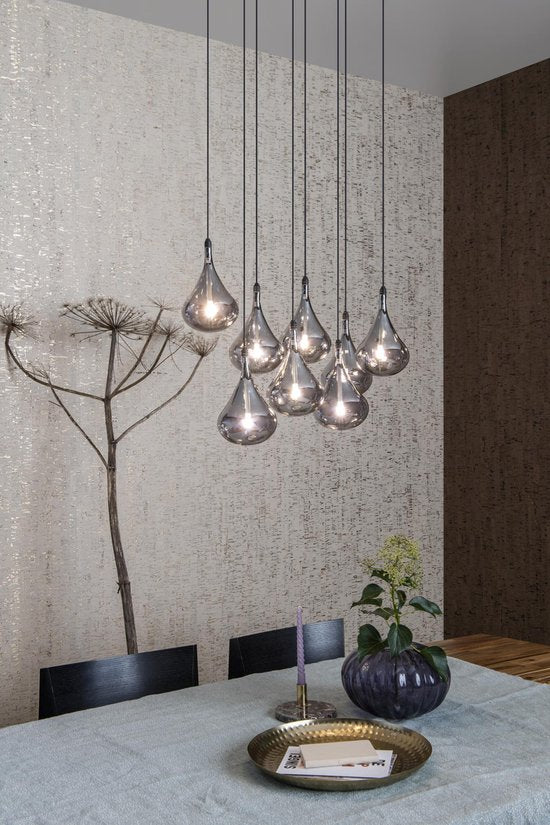 Lucide TEARS – Hängeleuchte – LED, dimmbar – G4 – 8 × 1,5 W, 3000 K – Schwarz