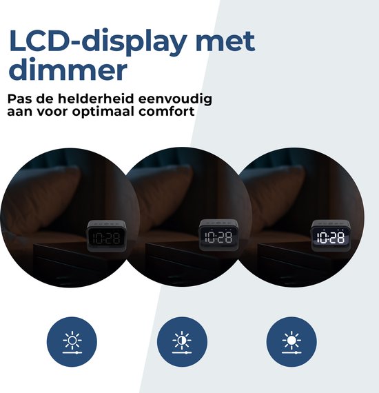 Denver Digitaler Wecker - Bluetooth - Schlummerfunktion - Doppelalarm - EC53B